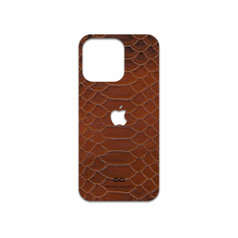 برچسب پوششی ماهوت مدل Brown-Snake-Leather مناسب برای گوشی موبایل اپل iPhone 13 Pro Max