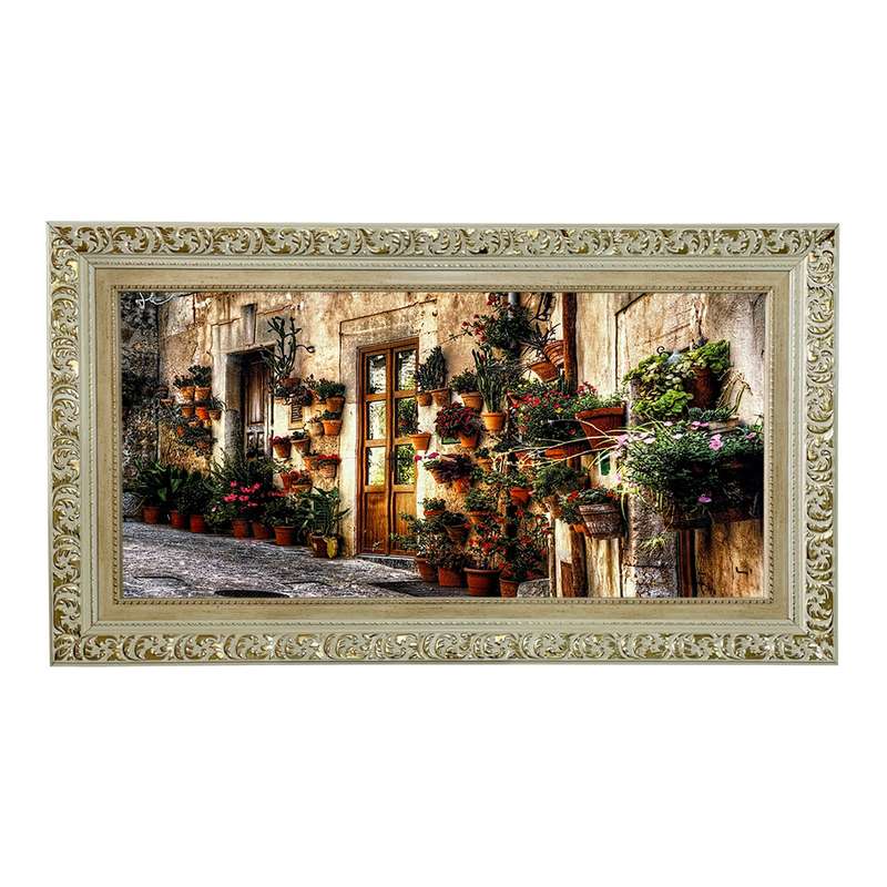 تابلو فرش ماشینی طرح دستبافت مدل خانه جنگلی کد 7701