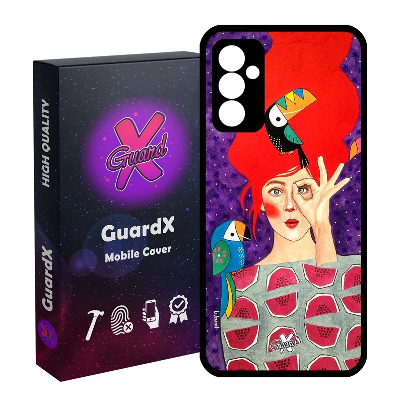 کاور گارد ایکس طرح Girl مدل Glass10153 مناسب برای گوشی موبایل سامسونگ Galaxy A54 / A54 5G