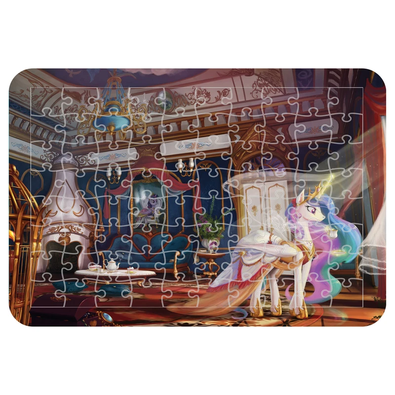 پازل 54 تکه اطلس آبی طرح کارتون یونیکورن مدل P1302