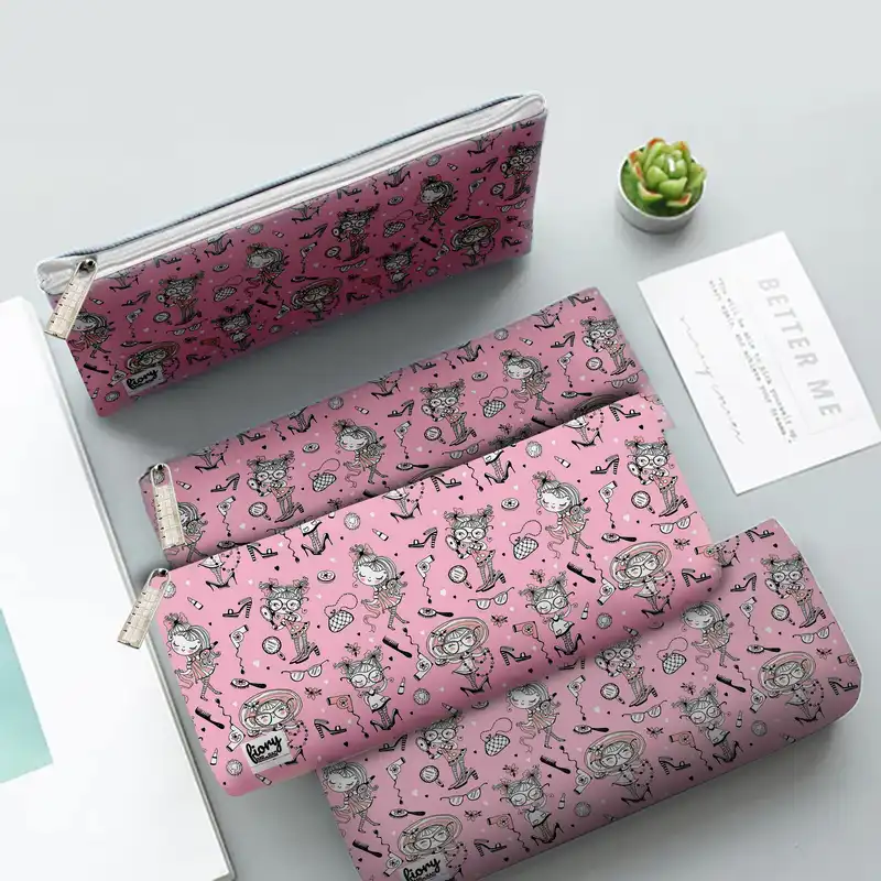 جامدادی مستر راد مدل دختر کیوت طرح میکاپ کد fiory 2029