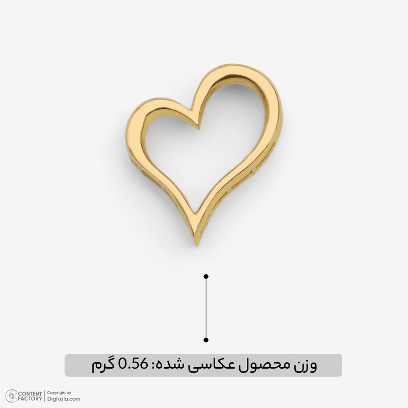 آویز گردنبند طلا 18 عیار زنانه حافا گلد طرح قلب کد LR199