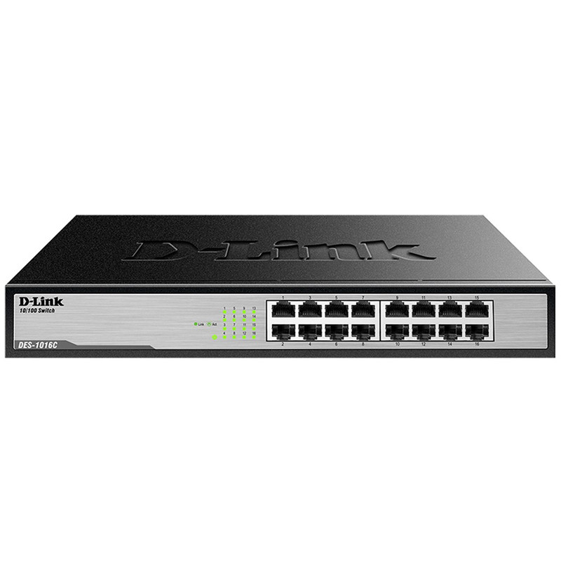 سوییچ 16 پورت دسکتاپی دی-لینک مدل DES-1016C