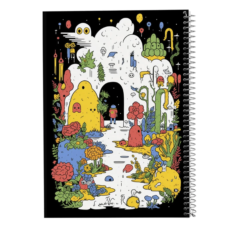 دفتر ژورنال نویسی 50 برگ مدوپد مدل نقطه ای طرح Ghibli کد DF2432