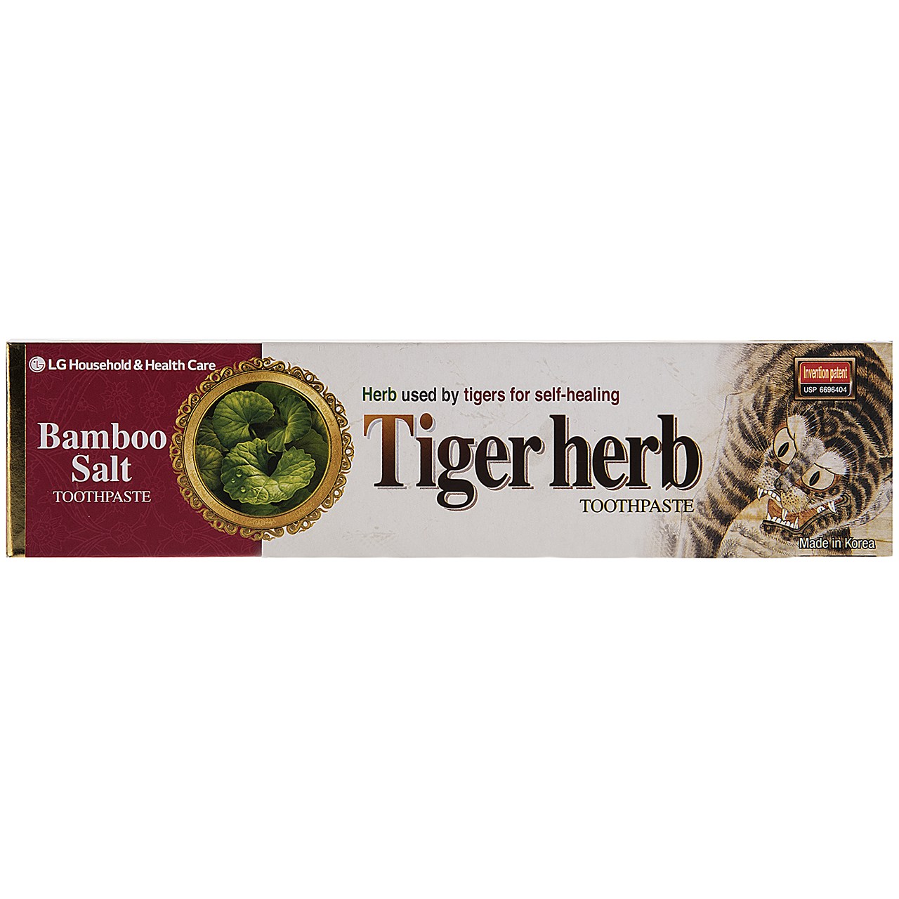 خمیر دندان ال جی سری Bamboo Salt مدل Tiger Herb مقدار 130 گرم