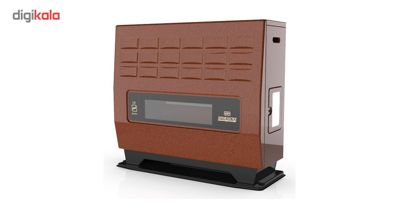 بخاری گاز سوز سپهرالکتریک مدل ونوس SE14000 با نمای جلو مسی
