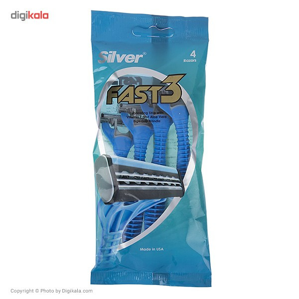 خود تراش سیلور مدل Fast3 بسته 4 عددی