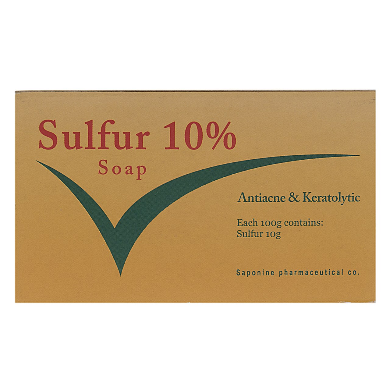 صابون گوگرد ساپونین مدل Sulfur 10% مقدار 100 گرم