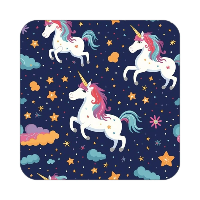 زیر لیوانی کاکتی طرح اسب تک شاخ و یونیکورن مدل mp31927