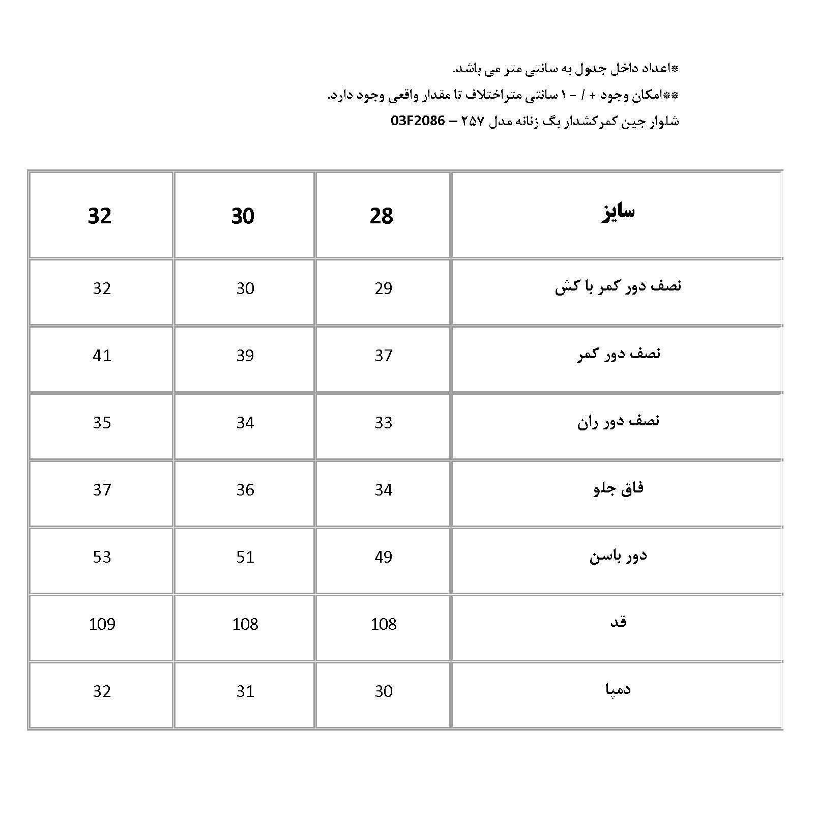 شلوار جین بگ زنانه پاتن جامه مدل 03F2086 -  - 6