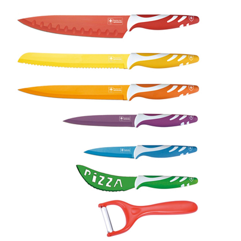 ست چاقوی آشپزخانه پایه دار 7 پارچه رویالتی لاین مدل Rl-COL6