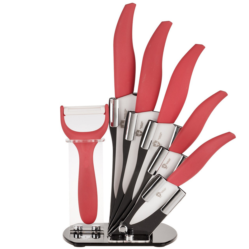 ست چاقوی آشپزخانه پایه دار 7 پارچه رویالتی لاین مدل Rl-C6S