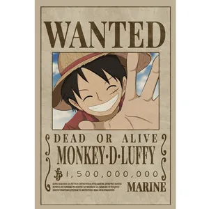 پوستر مدل تحت تعقیب وان پیس One piece طرح لوفی Luffy کد 676