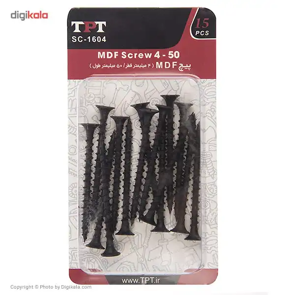 مجموعه 15عددی پیچ ام دی اف تی پی تی مدل SC-1604