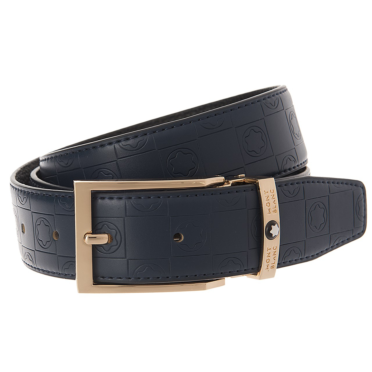 کمربند مردانه مون بلان مدل A11-C Blue