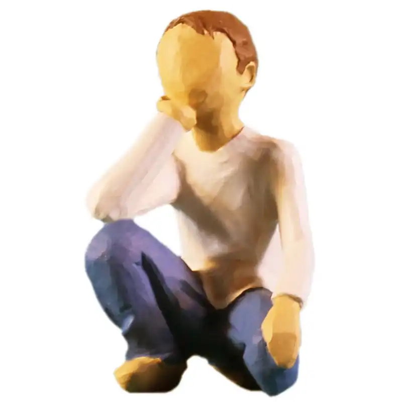 مجسمه امین کامپوزیت مدل کودک کنجکاو کد 44