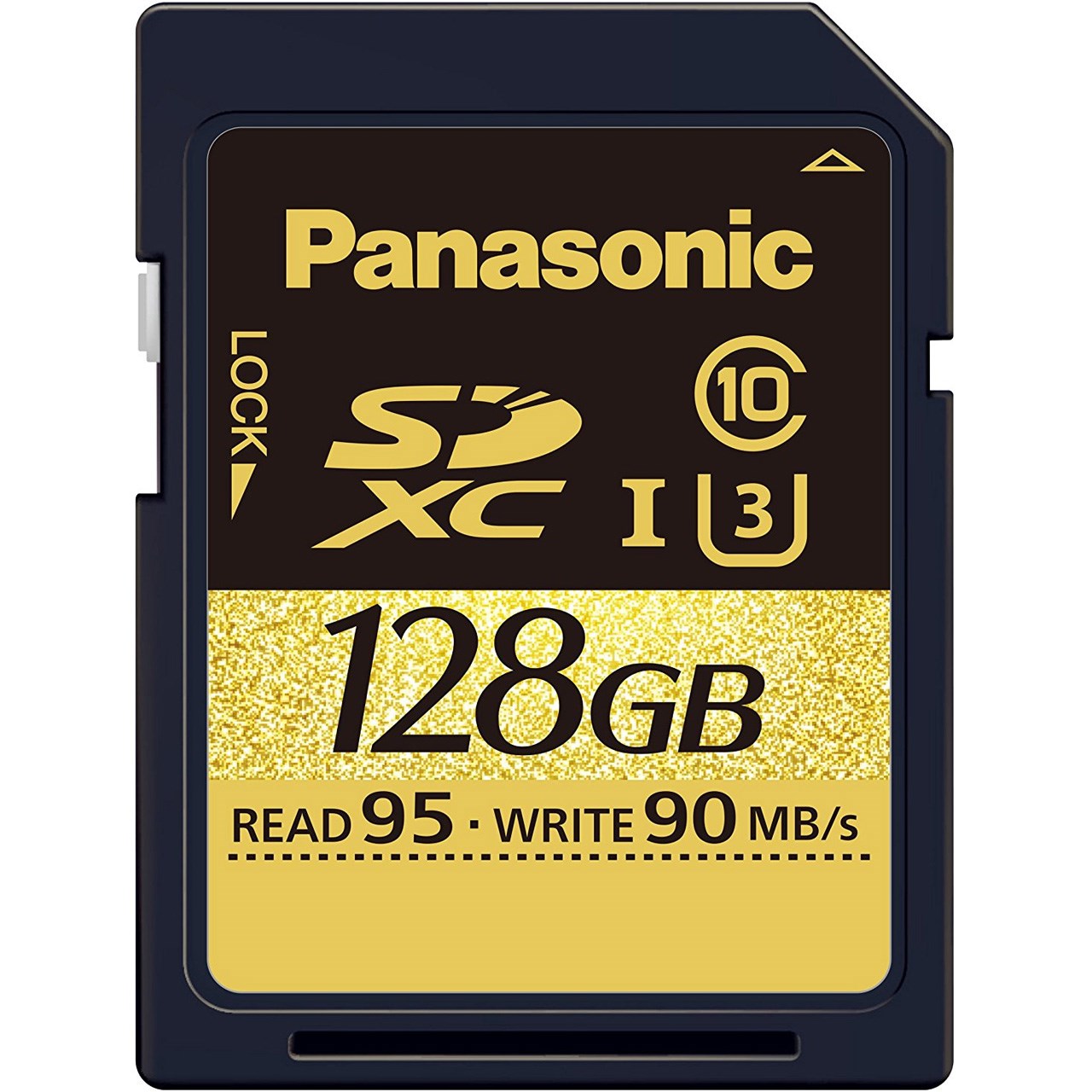 کارت حافظه SDXC پاناسونیک مدل RP-SDUD128AK کلاس 10 استاندارد UHS-I U3 سرعت 95MBps ظرفیت 128 گیگابایت
