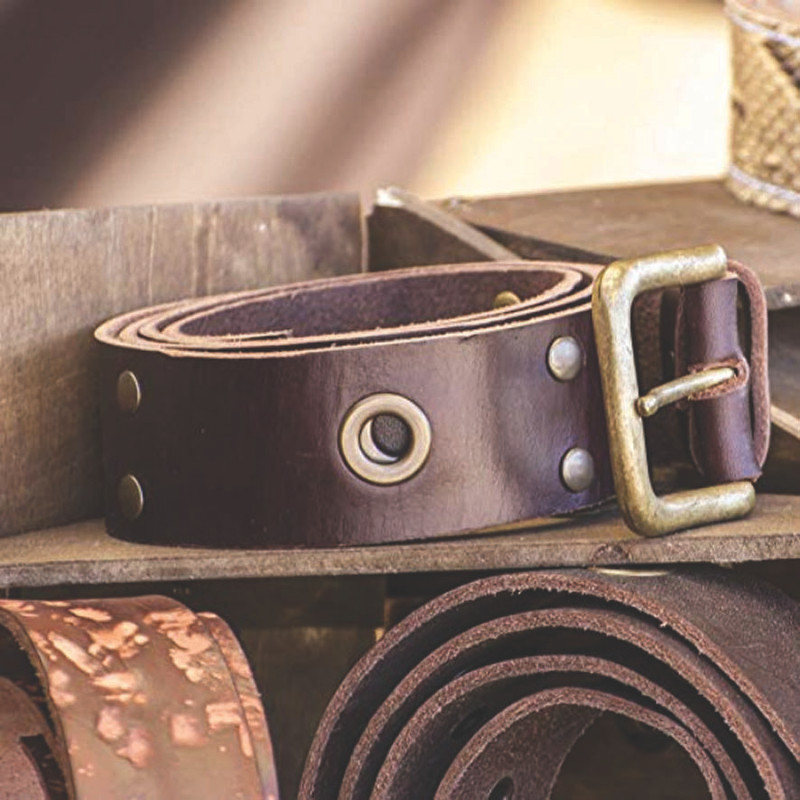 پرچ چرم یکرو مدل BRCHA مجموعه 120 عددی