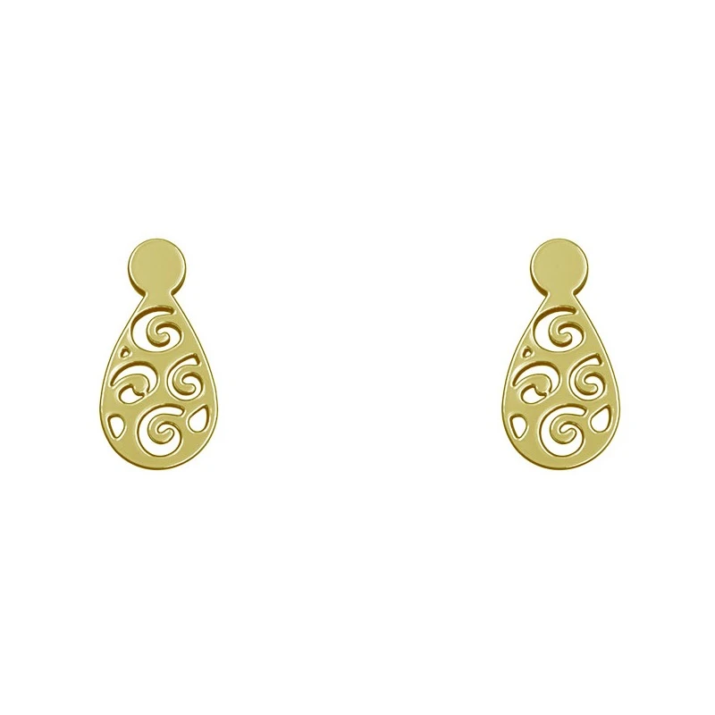 گوشواره میخی طلا 18 عیار زنانه نیکان گلد مدل NK 5689