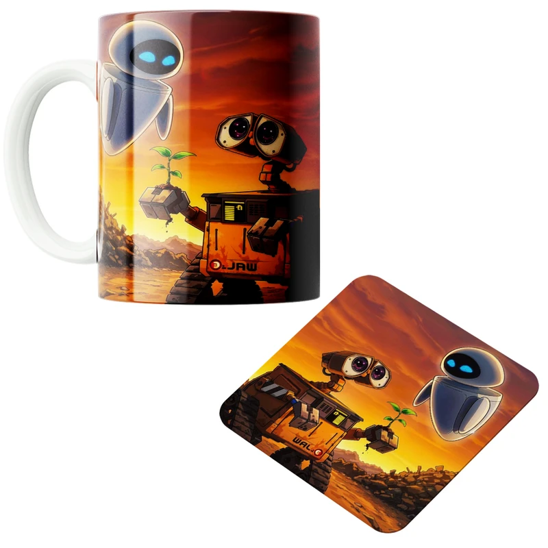 ماگ پاد آفرین مدل وال ایی کد z106 به همراه زیر لیوانی