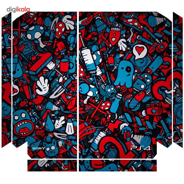 برچسب افقی پلی استیشن 4 ونسونی طرح Mix RB