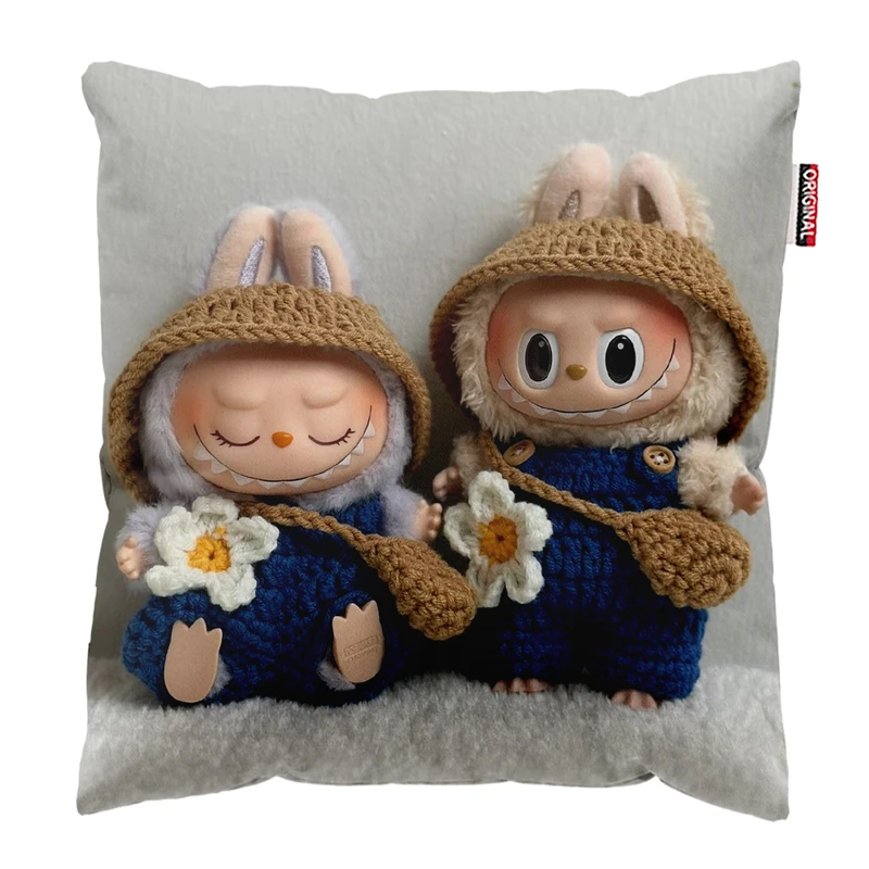 کوسن پاد آفرین مدل عروسک لبوبو کد PK401826 سایز 40*40 سانتی متر