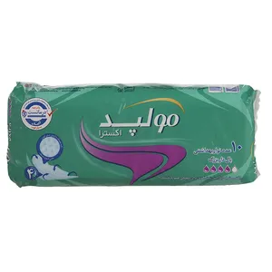 نوار بهداشتی روزانه مولپد سری Extra مدل Large With Wings بسته 10 عددی