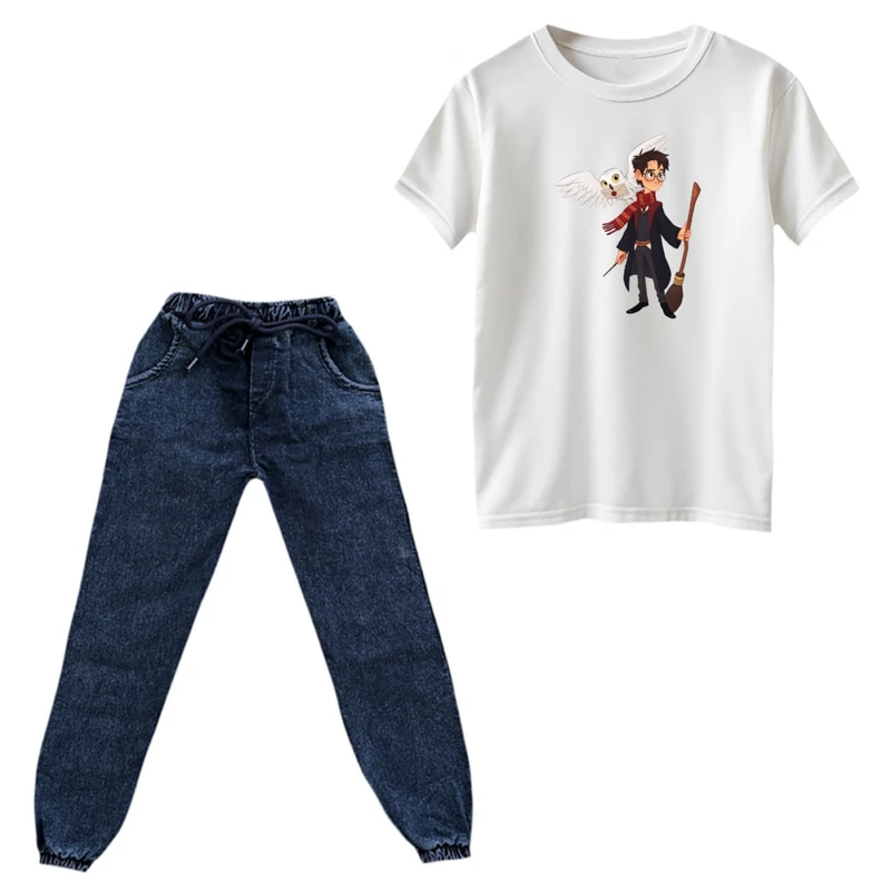 ست تی‌شرت و شلوار پسرانه مدل هری پاتر کد 6