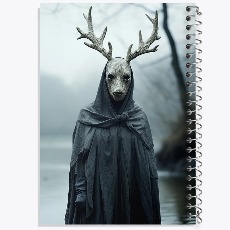 دفتر مشق 100 برگ خندالو طرح صورتک گوزن  کد F481