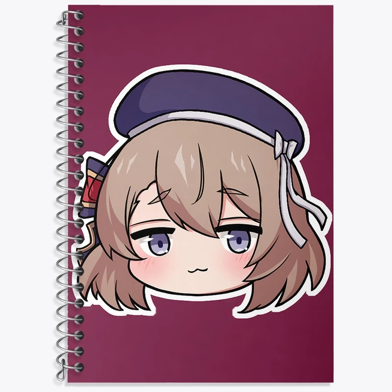 دفتر زبان 50 برگ خندالو مدل سه خط طرح بازی آزور لین (Azur Lane) کد 34253
