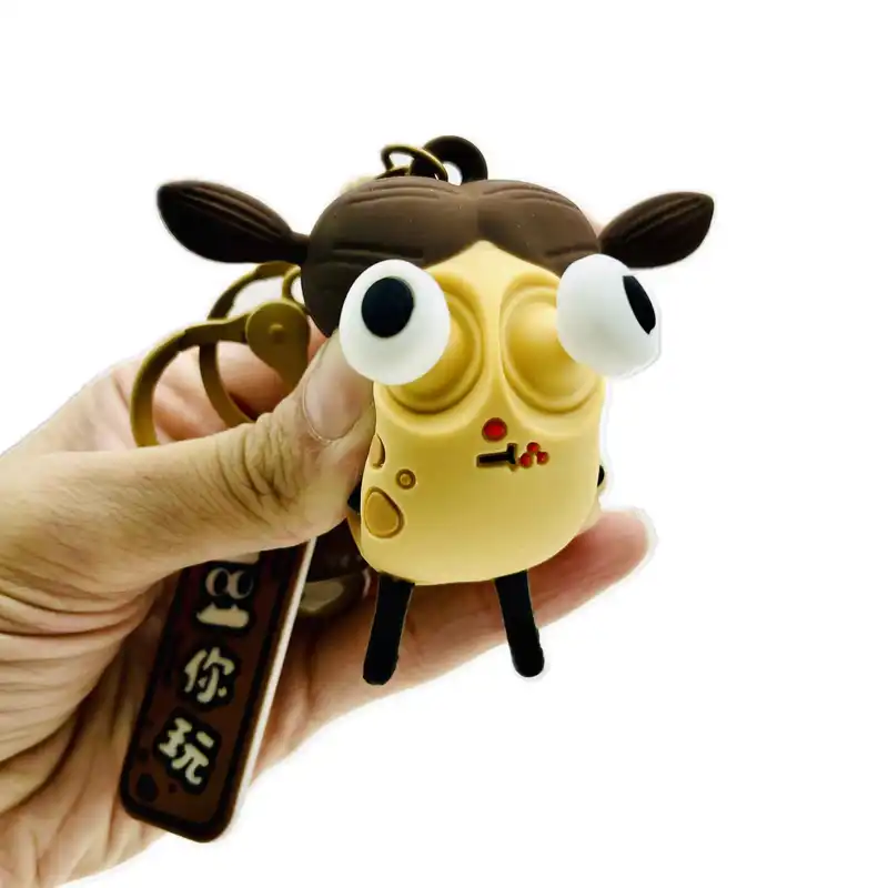 جاکلیدی مدل سیلیکونی سیب زمینی مو خرگوشی طرح چشم متحرک کد 2234A