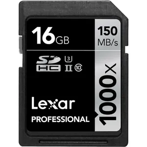 کارت حافظه SDHC لکسار مدل Professional کلاس 10 استاندارد UHS-II U3 سرعت 150MBps 1000X ظرفیت 16 گیگابایت