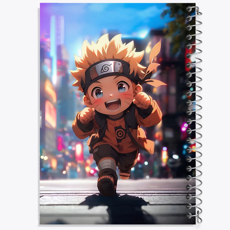 دفتر شطرنجی 50 برگ خندالو طرح انیمه ناروتو (Naruto) کد F6980