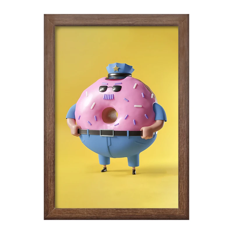 تابلو خندالو طرح دونات بامزه کد F3362