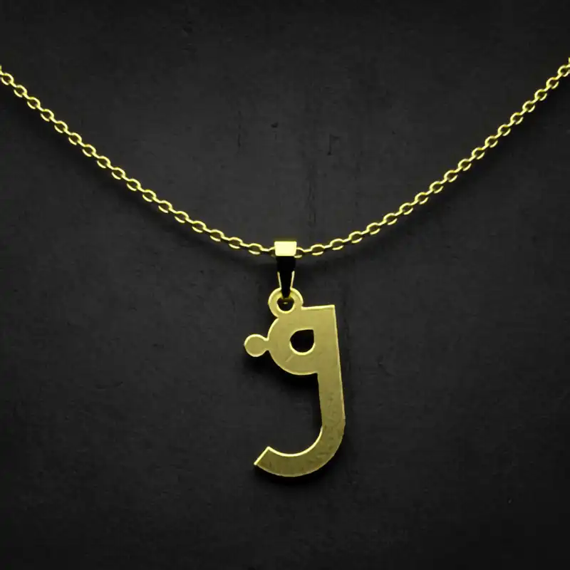 گردنبند طلا 18 عیار زنانه مدوپد مدل حرف ف کد I3-1-1579