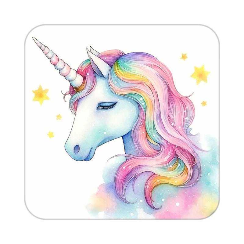 زیر لیوانی کاکتی طرح اسب تک شاخ و یونیکورن مدل mp33102