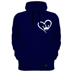 هودی زنانه 27 مدل HEART کد B03 رنگ سرمه ای 