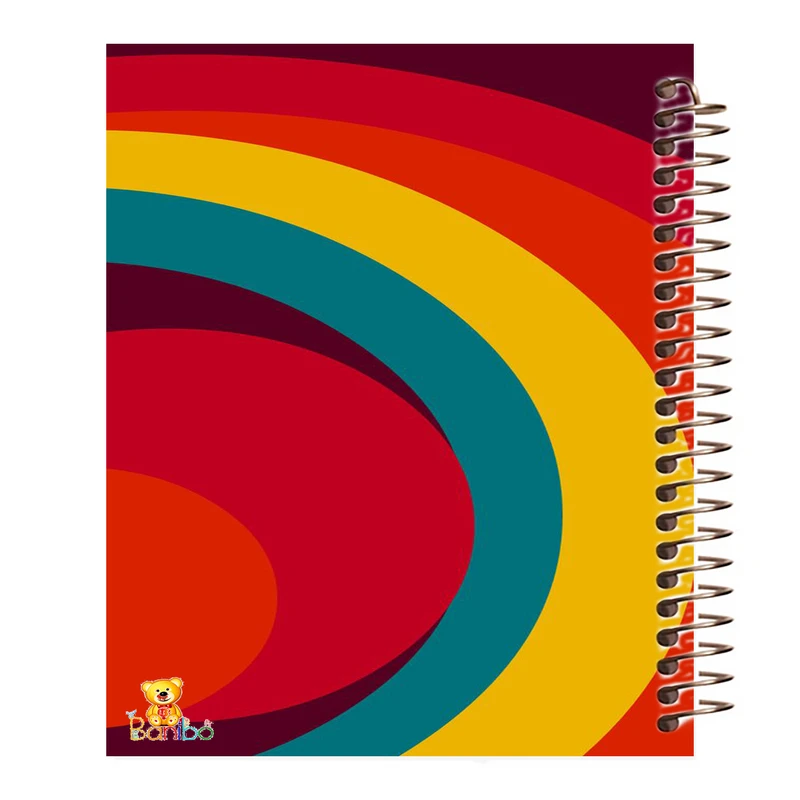 دفتر مشق 100 برگ بانیبو طرح چند رنگ کد 804