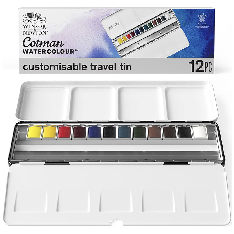 آبرنگ 12 رنگ وینزور اند نیوتن مدل Cotman کد 0390453