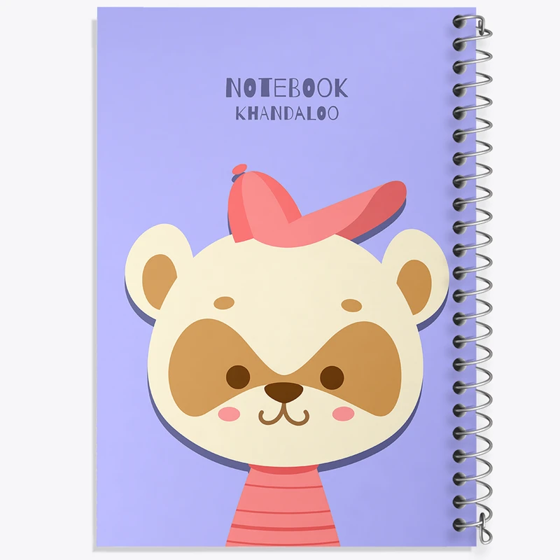 دفتر مشق 50 برگ خندالو طرح راکون بامزه کد N1097