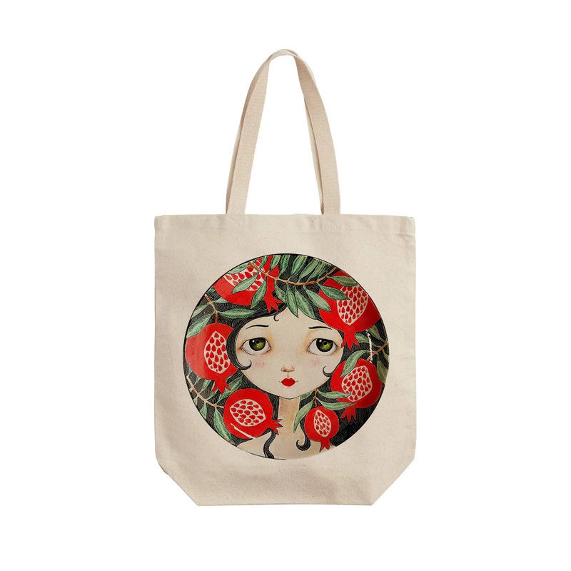 ساک خرید ترمه طراحان ایده مدل دختر یلدا کد cfp1429 - L