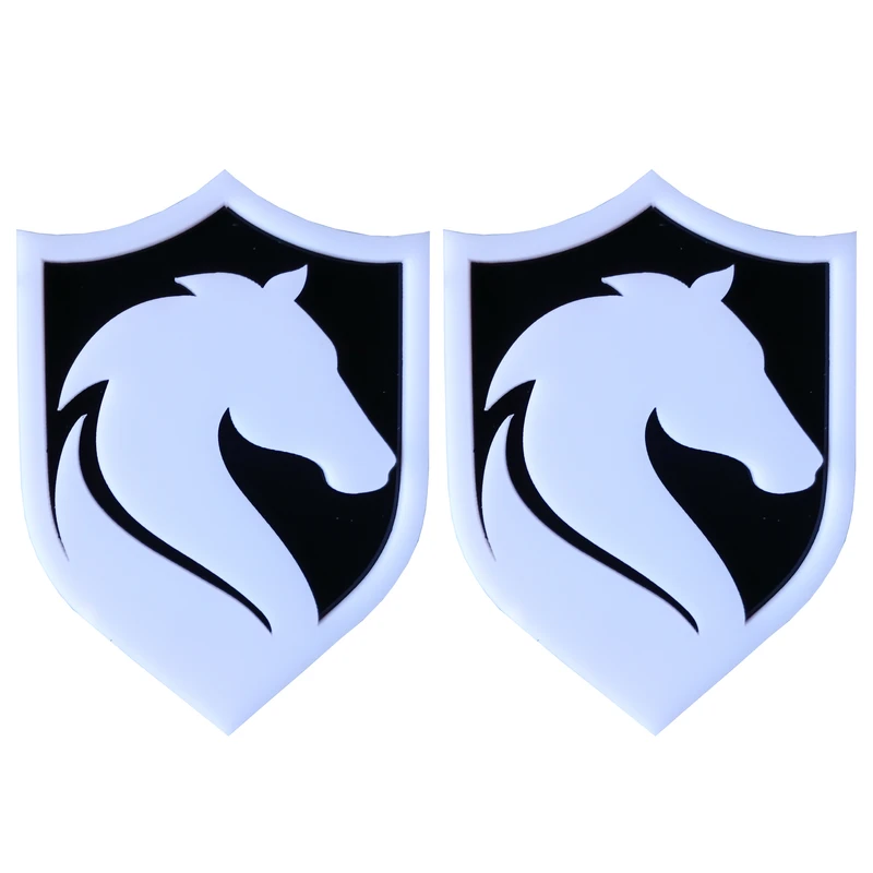 آرم خودرو مدل HORSE46IK-WH مناسب برای سمند بسته 2 عددی