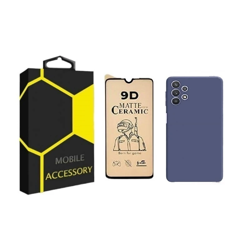 کاور مدل silicon مناسب برای گوشی موبایل سامسونگ Galaxy A33 5G به همراه محافظ صفحه نمایش