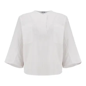 بلوز آستین بلند زنانه سرژه مدل 204526 رنگ سفید