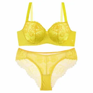 ست شورت و سوتین زنانه نوشه پوش مدل AN73002 رنگ زرد