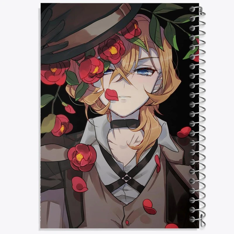 دفتر مشق 50 برگ خندالو مدل ناکاهارا چویا انیمه سگ های ولگرد بانگو  کد 11768