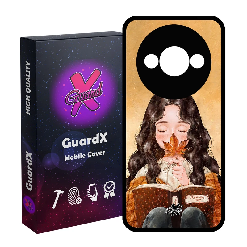 کاور گارد ایکس طرح Girl مدل قاب Glass10223 مناسب برای گوشی موبایل شیائومی Redmi A3 4G/ A3X 4G/ Poco C61