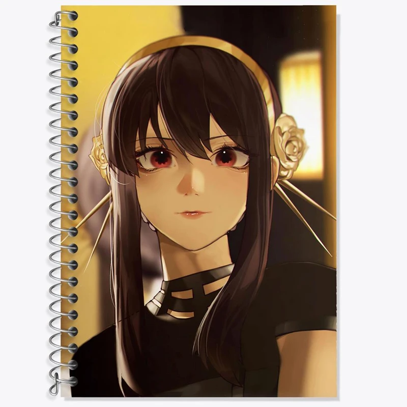 دفتر زبان 50 برگ خندالو مدل دو خط طرح یور فورجر انیمه اسپای ایکس فمیلی Spy x Family کد 15574