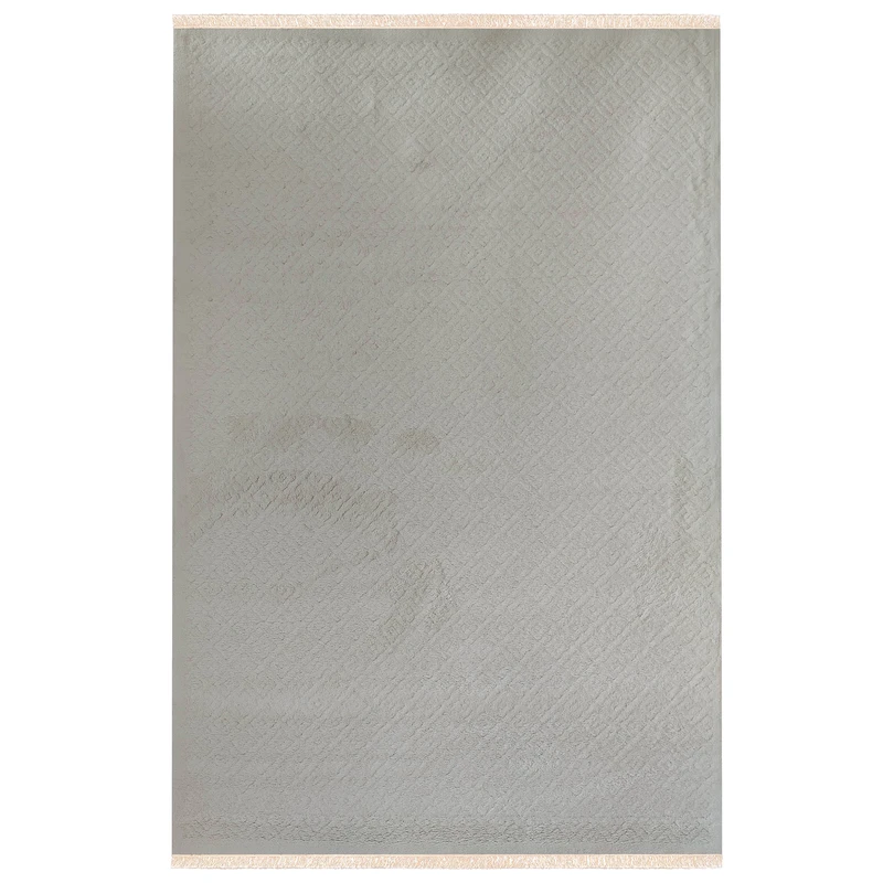 فرش ماشینی 320 شانه زمرد مشهد زمینه کرم حاشیه کرم طرح شگی