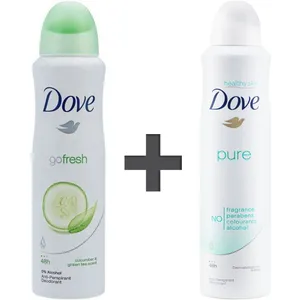 پک اسپری ضد تعریق زنانه داو مدل Fresh And Pure حجم 150 میلی لیتر - بسته 2 عددی
